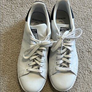 Adidas Stan Smith White and Navy Sneakers